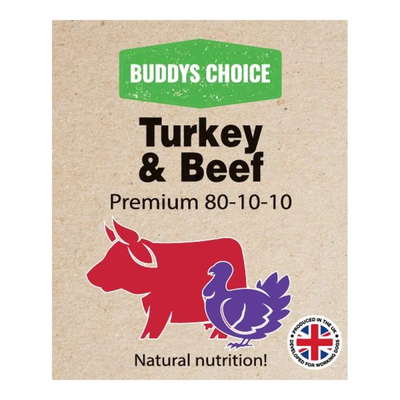 Buddys Choice Turkey & Beef Tripe 80 10 10 Raw Dog Food