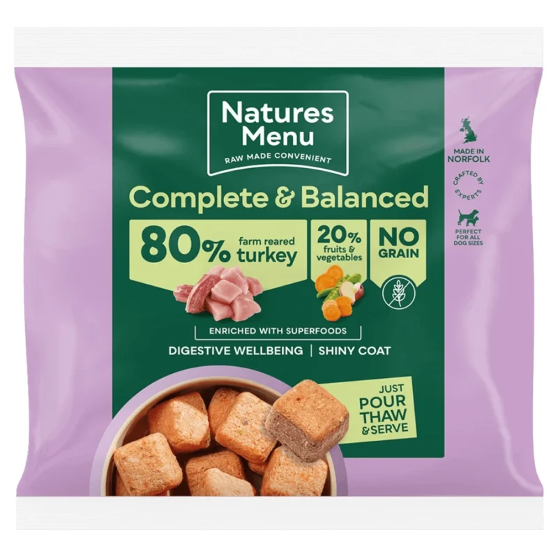 Natures Menu 80 20 Turkey Grain Free Raw Dog Food Nuggets