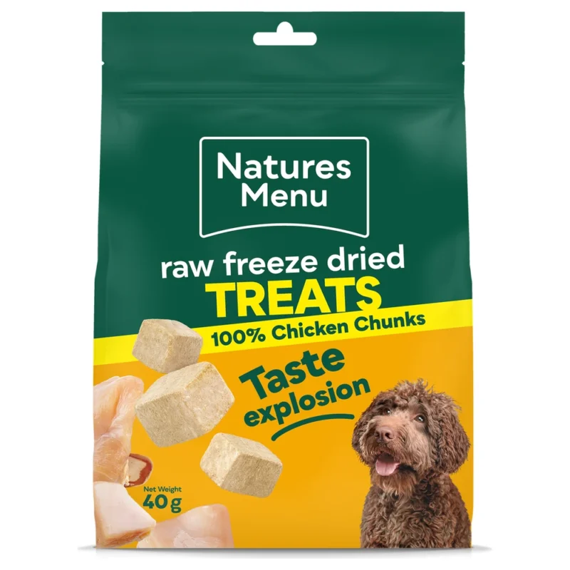 Natures Menu Raw Freeze Dried Chicken Chunks Dog Treats 40g