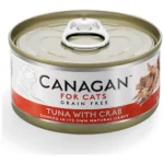 canagan tuna with crab grain free wet cat food 75g