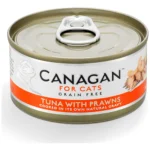 canagan tuna with prawns grain free wet cat food 75g