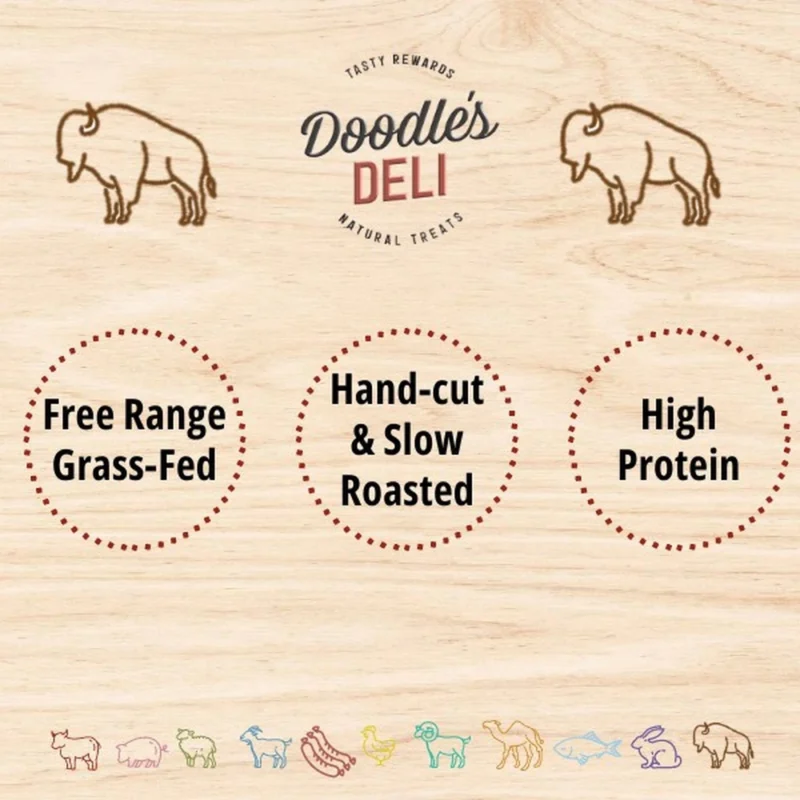 doodles deli water buffalo jerky free range high protein