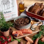 mcadams free range chicken scottish salmon medium large breed dry dog food board